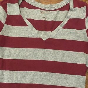 Striped V-Neck T-Shirt
